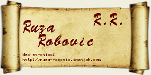 Ruža Robović vizit kartica